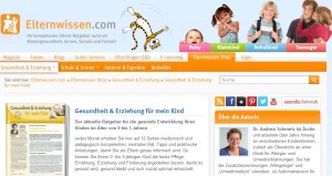 Auf Elternwissen.com gibt es jede Menge Infos für Eltern (Screenshot: Elternwissen.com)